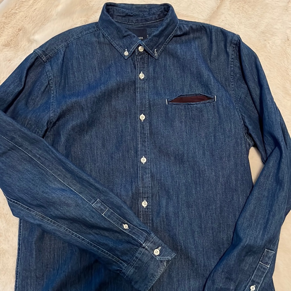 Scotch and soda denim, long sleeve shirt